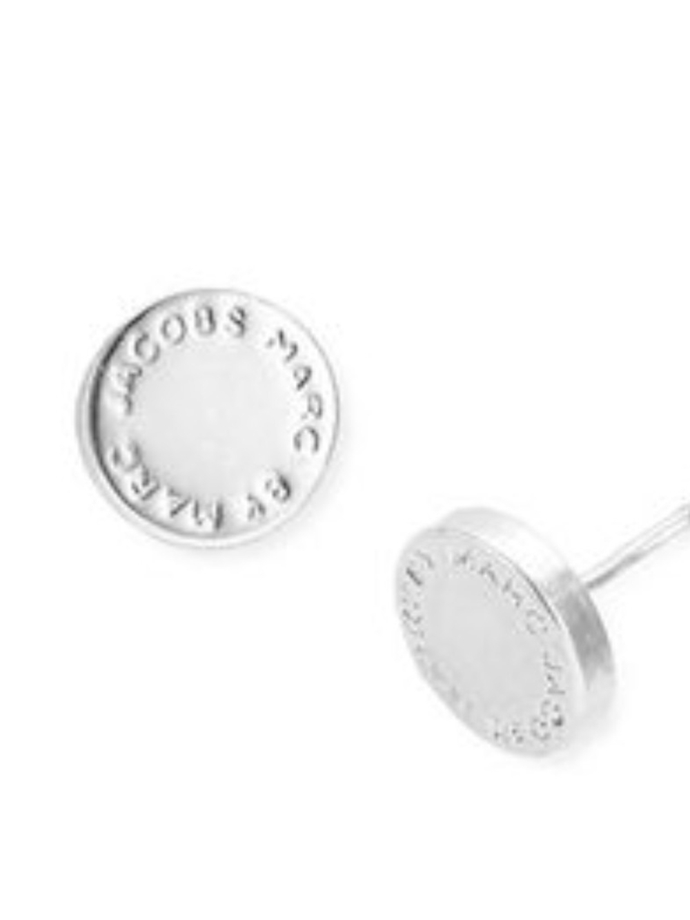 Marc Jacobs In Gold Round Logo Stud Earrings